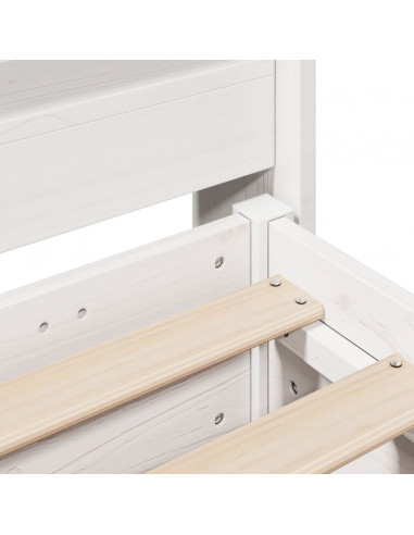 Letto senza Materasso Bianco 180x200 cm Legno Massello di Pino