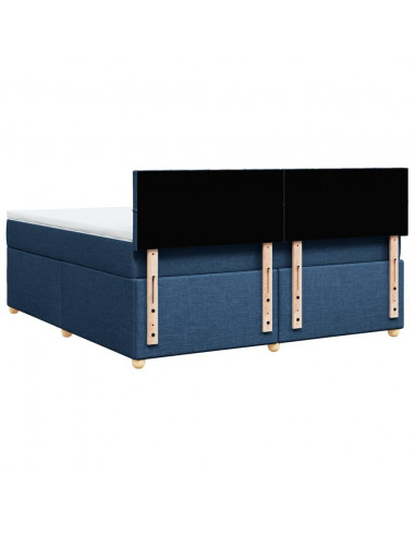 Giroletto a Molle con Materasso Blu 180x200 cm in Tessuto