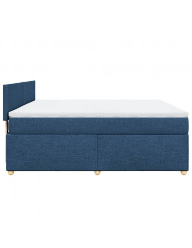 Giroletto a Molle con Materasso Blu 180x200 cm in Tessuto