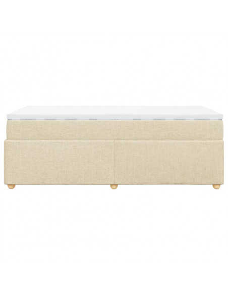 Giroletto a Molle con Materasso Crema 90x200 cm inTessuto