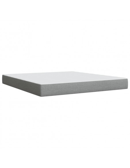 Giroletto a Molle con Materasso Grigio Chiaro180x200 cm Tessuto