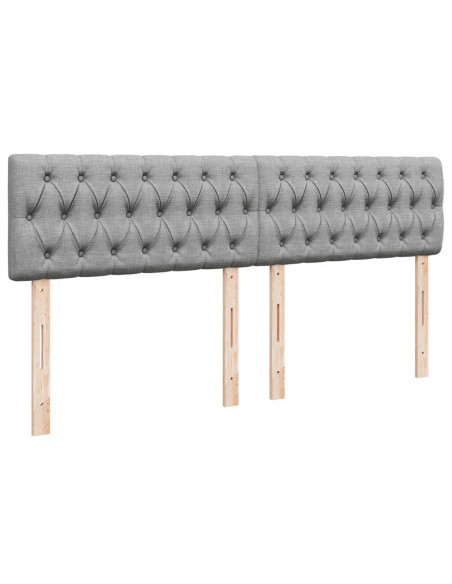 Giroletto a Molle con Materasso Grigio Chiaro180x200 cm Tessuto