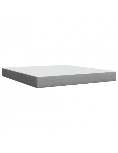 Giroletto a Molle con Materasso Grigio Chiaro180x200 cm Tessuto