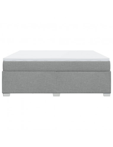 Giroletto a Molle con Materasso Grigio Chiaro180x200 cm Tessuto