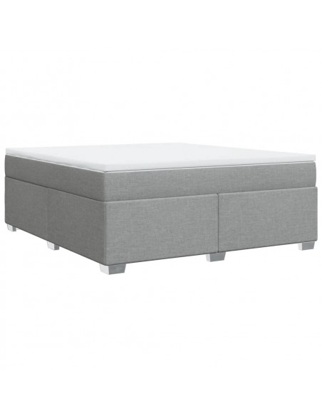 Giroletto a Molle con Materasso Grigio Chiaro180x200 cm Tessuto