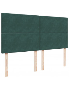 Giroletto a Molle con Materasso Verde Scuro 180x200 cm Velluto 2