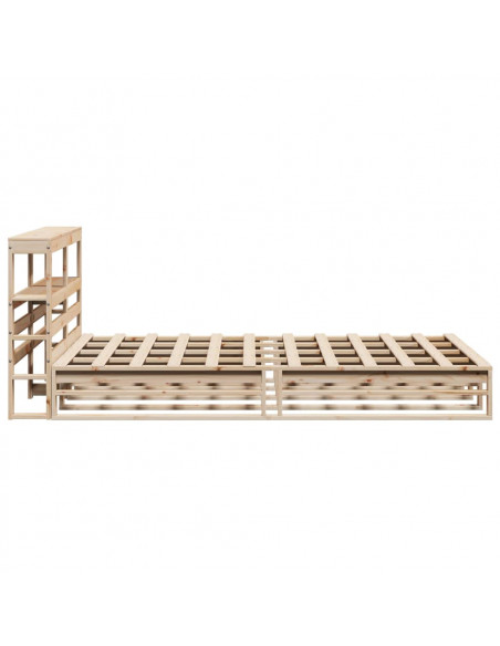 Giroletto con Testiera 150x200 cm in Legno Massello di Pino