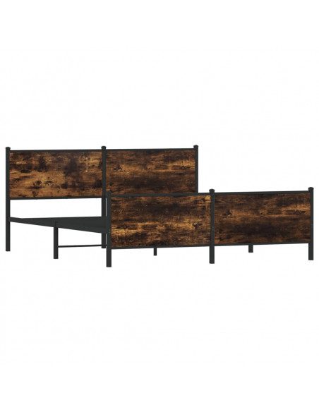 Giroletto senza Materaso in Metallo Rovere Fumo 183x213 cm