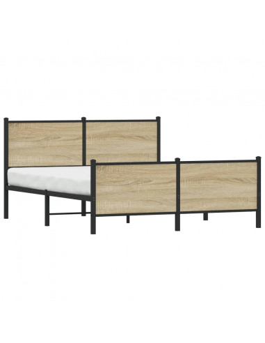 Giroletto senza Materaso in Metallo Rovere Sonoma 160x200 cm