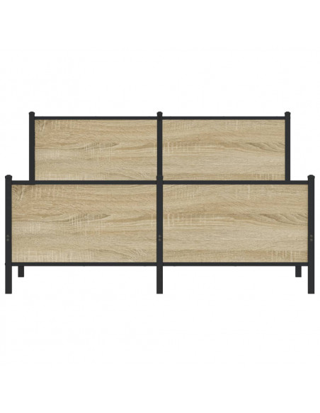 Giroletto senza Materaso in Metallo Rovere Sonoma 160x200 cm