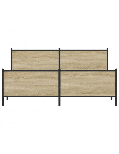Giroletto senza Materaso in Metallo Rovere Sonoma 183x213 cm