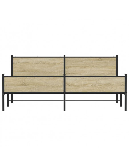 Giroletto senza Materaso in Metallo Rovere Sonoma 193x203 cm