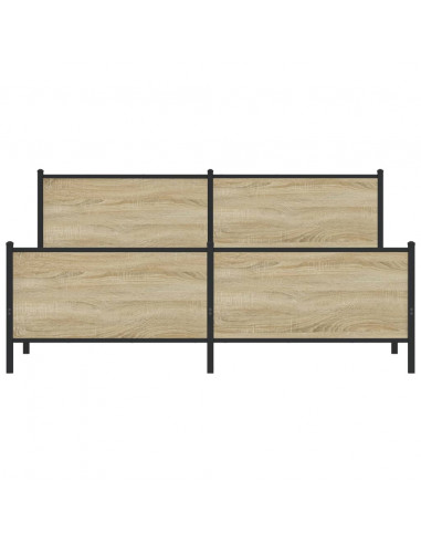 Giroletto senza Materaso in Metallo Rovere Sonoma 193x203 cm