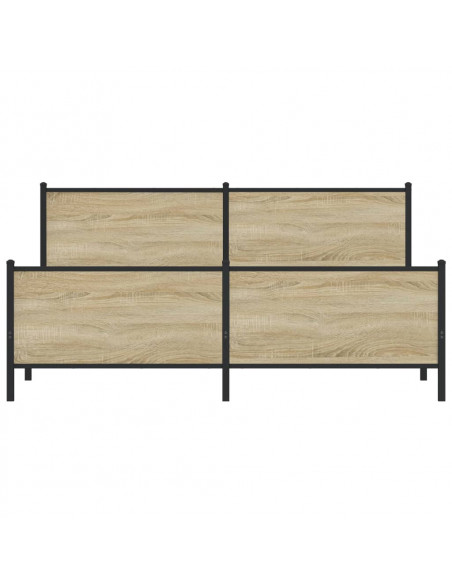 Giroletto senza Materaso in Metallo Rovere Sonoma 193x203 cm