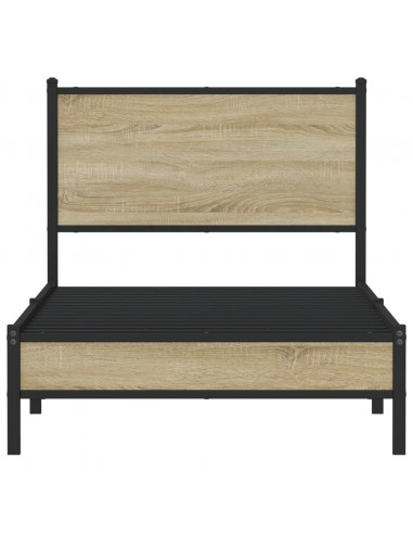 Giroletto senza Materaso in Metallo Rovere Sonoma 75x190 cm