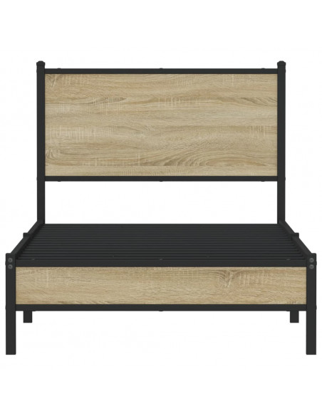 Giroletto senza Materaso in Metallo Rovere Sonoma 75x190 cm