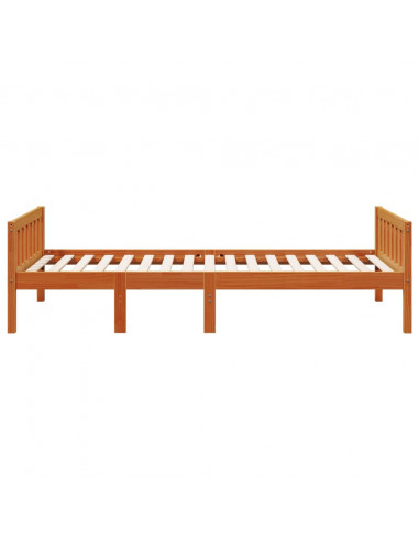 Letto Bambini senza Materasso Marrone Cera 90x190 cm Legno Pino