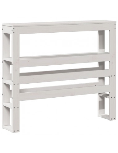 Letto senza Materasso Bianco 90x200 cm Legno Massello di Pino