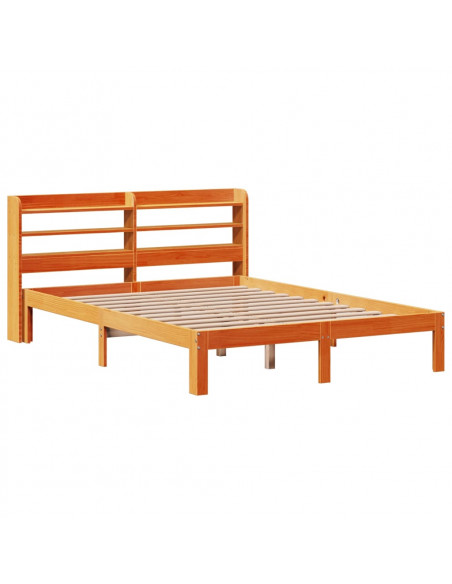 Letto senza Materasso Marrone Cera 120x190 cm in Legno di Pino