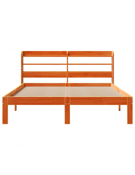 Letto senza Materasso Marrone Cera 120x190 cm in Legno di Pino