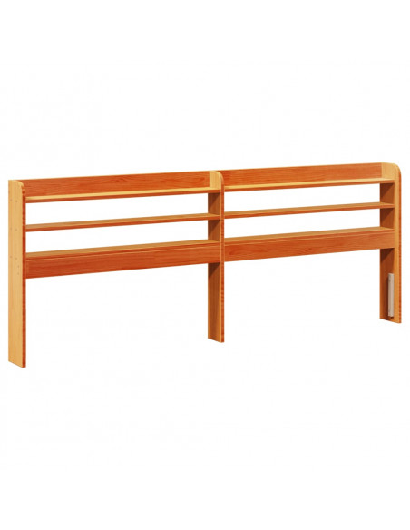 Letto senza Materasso Marrone Cera 135x190 cm in Legno di Pino