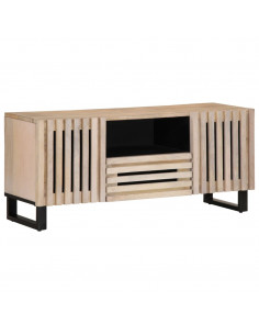 Mobile Porta TV 100x34x46 cm in Legno Massello di Mango 2