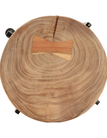 Set Tavolini da Salotto 2 pz in Legno Massello di Acacia