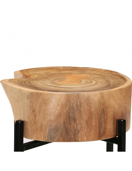 Set Tavolini da Salotto 2 pz in Legno Massello di Acacia