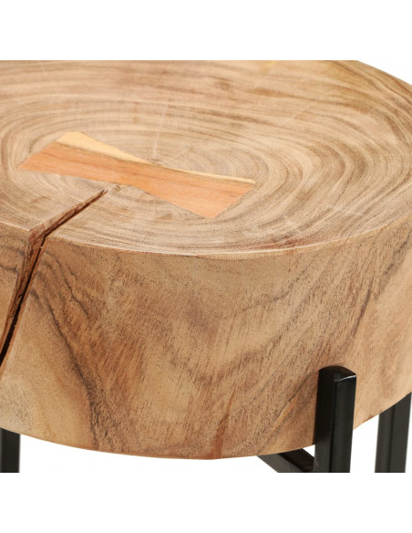 Set Tavolini da Salotto 2 pz in Legno Massello di Acacia