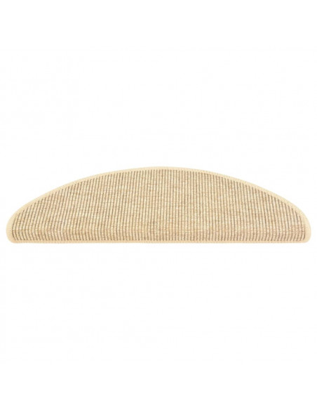 Tappeti Autoadesivi Scale Aspetto Sisal 15 pz 65x21x4 cm Beige