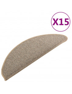 Tappetini per Scale 15 pz Grigi e Marroni 65x21x4 cm 2