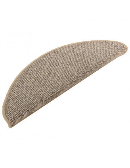 Tappetini per Scale 15 pz Grigi e Marroni 65x21x4 cm