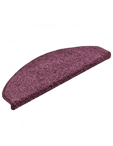 Tappetini per Scale 15 pz Viola Scuro 65x21x4 cm