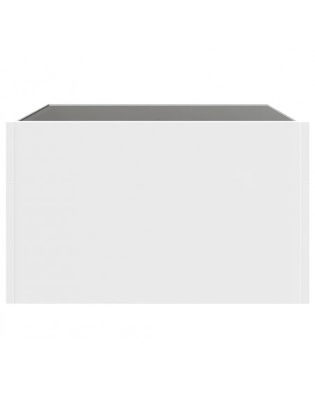 Tavolino da Salotto con LED Infinity Bianco 50x50x30 cm