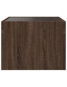 Tavolino da Salotto con LED Infinity Rovere Marrone 40x40x30 cm 2