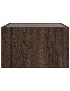 Tavolino da Salotto con LED Infinity Rovere Marrone 50x50x30 cm 2