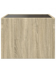 Tavolino da Salotto con LED Infinity Rovere Sonoma 40x40x30 cm 2