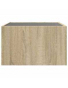 Tavolino da Salotto con LED Infinity Rovere Sonoma 50x50x30 cm 2