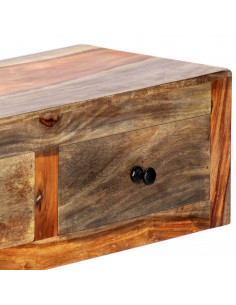 Tavolo Consolle da Parete 100x25x20 cm in Massello di Sheesham 2