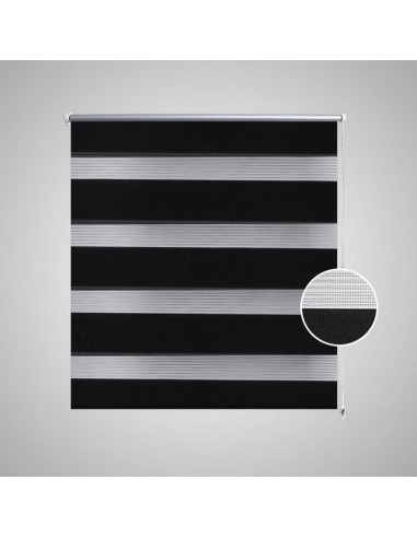 Tenda a rullo oscurante zebra 40x100cm nero