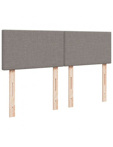 Giroletto a Molle con Materasso Tortora 140x190 cm in Tessuto