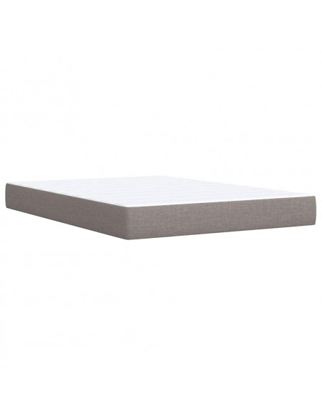 Giroletto a Molle con Materasso Tortora 140x190 cm in Tessuto