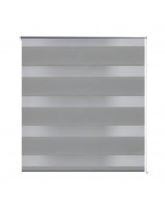 Tenda a rullo oscurante zebra 120x175 cm grigia 2