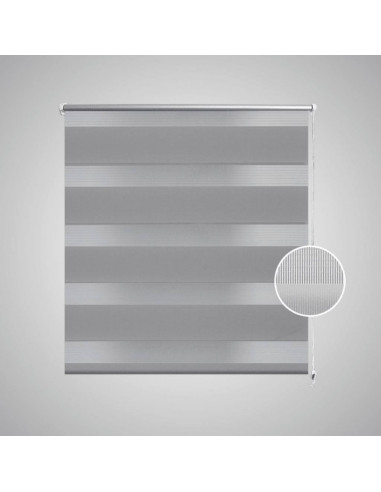 Tenda a rullo oscurante zebra 120x175 cm grigia