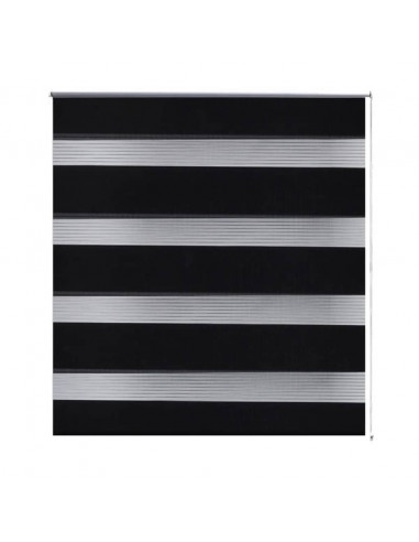Tenda a rullo oscurante zebra 140x175cm nera