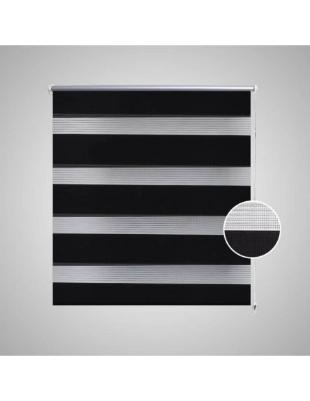 Tenda a rullo oscurante zebra 140x175cm nera