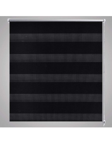 Tenda a rullo oscurante zebra 140x175cm nera