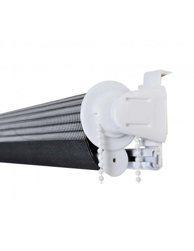 Tenda a rullo oscurante zebra 80x150cm grigia