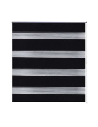 Tenda a rullo oscurante zebra 80x150cm nera