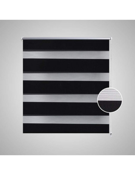 Tenda a rullo oscurante zebra 80x150cm nera